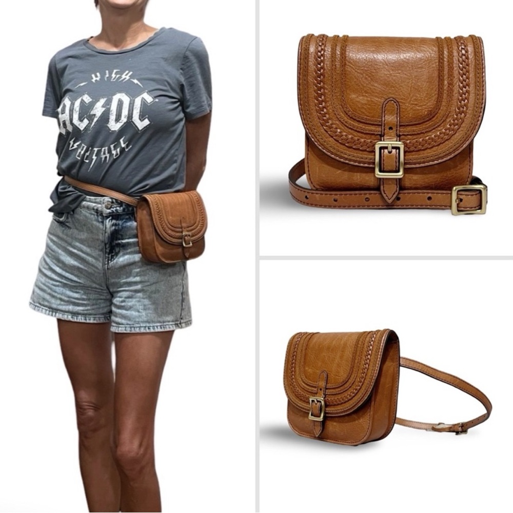 Fossil Festival Leather Fanny Pack